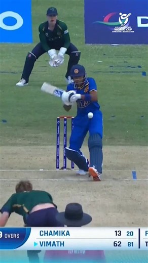 Vimath Dinsara led from the front and set a solid platform for Sri Lanka 💪 He won the aramco POTM for his performance 👊 Catch his highlights from their #U19WorldCup victory over Ireland 📹 | ICC - International Cricket Council