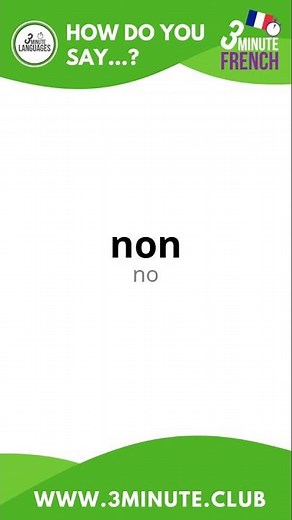 How do you say "no" in French? 🇫🇷