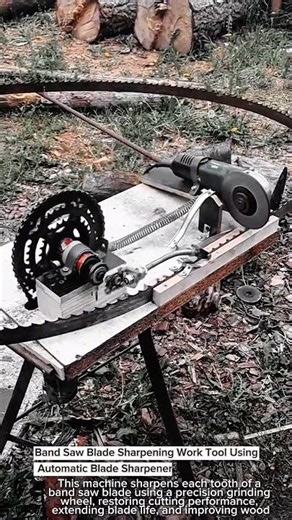Band Saw Blade Sharpening Work Tool Using Automatic Blade Sharpener #worktool