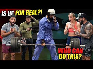 Crazy one hand lifting purely Stunned bodybuilder 😱 | Anatoly gym prank