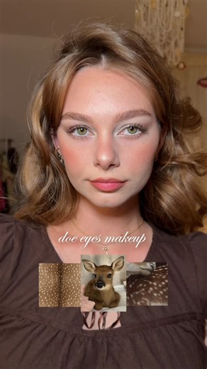 kayli boyle on Instagram: "doe eye makeup tutorial 🧺🦌🤎🍂 all products/shades are listed in order in my bio! look under “recent tiktoks products” and click the picture🫶🏻 #makeup #makeuptutorial"