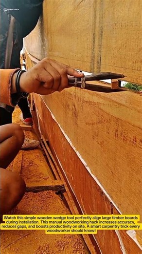 Simple Wooden Wedge Trick for Perfect Board Alignment 🔥 #Shorts