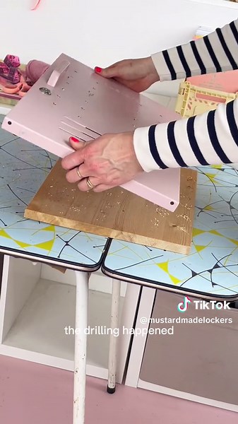 DIY Cross-Stitch Locker Makeover Tutorial