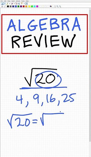 Simplify a Square Root - Perfect Squares