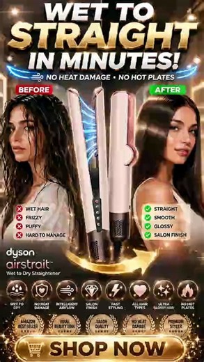 Dyson Airstrait™ Straightener Review | Wet to Dry Hair Straightener with No Heat Damage