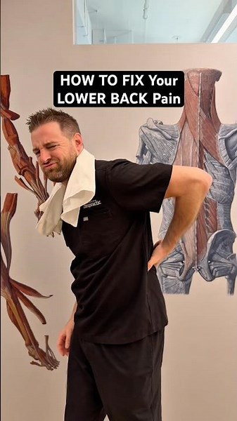 How to FIX LOWER BACK PAIN with a Towel