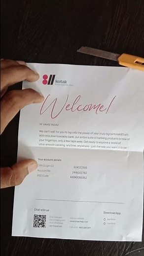Kotak Welcome Kit/Letter Explain | Kotak Mahindra Bank | Welcome
