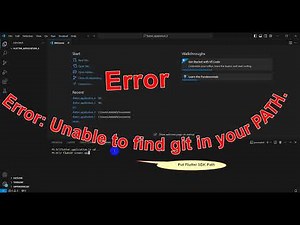 Unable to find git in your PATH Problem in Flutter حل مشكلة الجيت مع