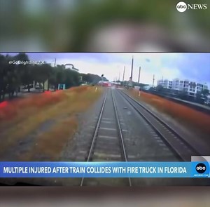A Brightline train collided with a fire truck on Saturday morning in Delray Beach, Florida, injuring three firefighters and 12 train passengers, city officials said. According to Delray Beach Fire Rescue, the firefighters were en route to a call when the accident took place. Authorities are looking into whether the crossing gates were functioning properly at the time of the incident and have not yet confirmed details regarding the specific cause of the crash. 🎥: ABC News | Trooper Bob - ABC New