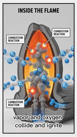 How Fire Burns 🔥 | The Science Explained #shorts