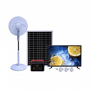 [Hot Item] 20W Panel Solar Home Lighting Generator System with Radio TV Fan