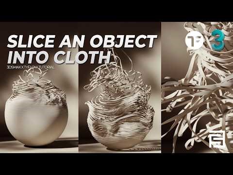 Slice an object into cloth | 3dsmax x tyflow tutorial