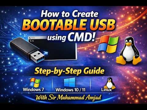 How to Create Bootable USB Using Command Prompt | Windows 7/10/11 & Linux | Class 9 ICT Practical 28