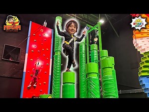 Ryan try the world's tallest obstacle course! - Videos For Kids
