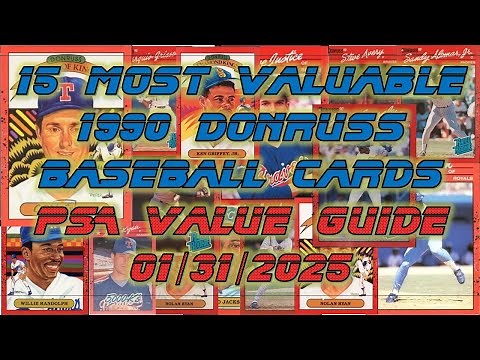 1990 Donruss Baseball Cards Top 15 Highest Value PSA Jan 31 2025