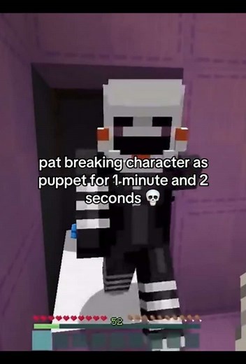 Puppet from FNAF Breaking Character in Minecraft Animation