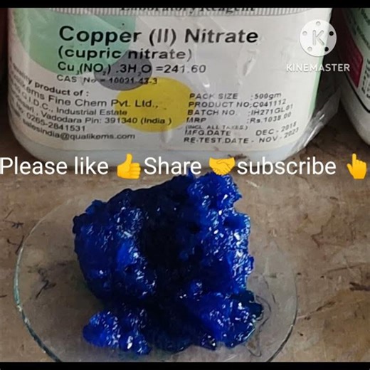 Copper (II) Nitrate // senior inter chemistry practical, salt analysis