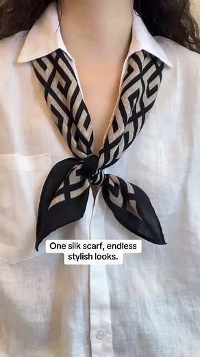 One silk scarf, endless stylish looks. #fashiontiktok #silkscarf #scarftutorial #styleinspo #tiktokshopspringglowup