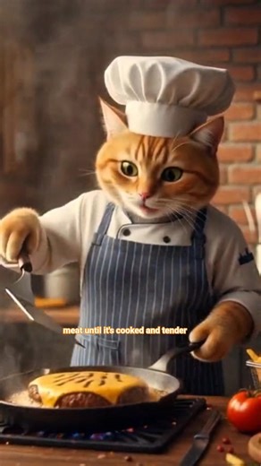 Meow and cheeseburger 😋#cat #comment #funny #cooking