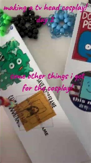 making a tv head cosplay day 2! #tvhead #art #antiai #cosplay #craft #handmade #fypシ゚viralシ