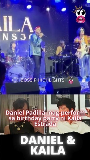 Daniel Padilla, nag-perform sa birthday party ni Kaila Estrada