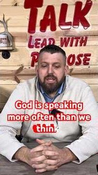 God is speaking more often than we think #yoderstalk