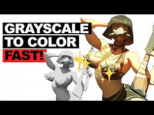 Grayscale To Color Digital painting Tutorial (Step by Step)