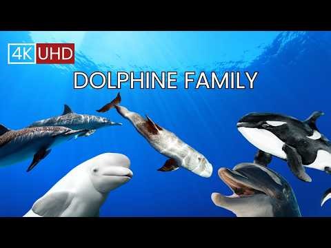 AMAZING DOLPHIN FAMILY IN 4K UHD | ANIMAL FOOTAGES AND FACTS