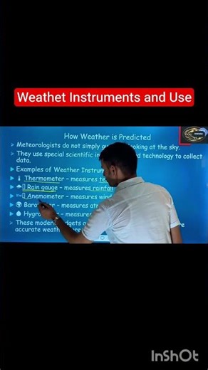 Weather Instruments and Their Use Thermometer Anemometer Barometer Wind Vane Rain Gauge Use #ncert