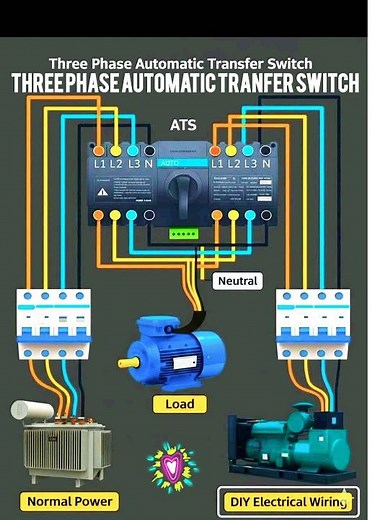 ⚙️ ATS Panel Wiring Complete Tutorial | Automatic Generator Changeover System | 3 Phase