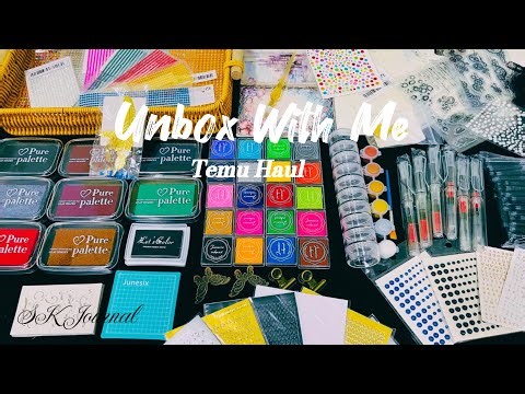 ASMR Journaling Supplies Unboxing | Temu Haul | Relaxing Sounds