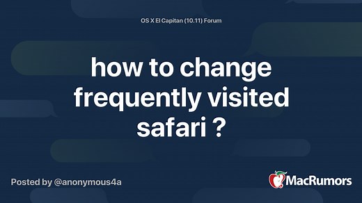 how to change frequently visited safari ?