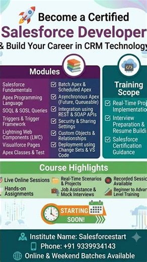 🚀 Salesforce Developer Training | Learn Apex, LWC & Integrations!