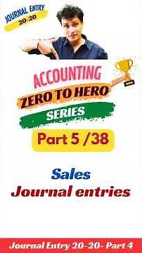Sales Journal Entries | Journal Entry 20-20 series | Part 4 #journalentry #accounting