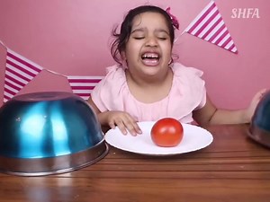 real food vs lollipop ! 🍭 tomatoe flavored Lollipop ? الطعام الحقيقي مقابل المصاصة! | SHFA