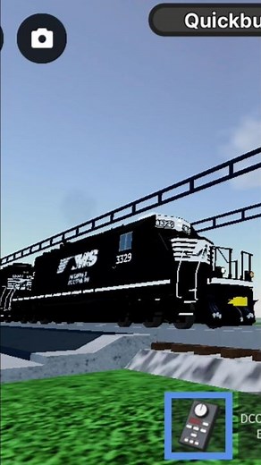 NS SD40-2s leads a Manifest through town on the Fictional PRR map in Ro Scale SandBox
