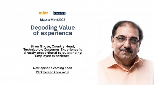 [PARTNERED] Mr Biren Ghose, Country Head, Technicolor India, talks about how customer experience is directly proportional to an outstanding employee experience, and the role both play in promoting a company's growth. Watch him in the new episode of Mint presents Mastermind 2023 - Decoding the value of experience. Coming Soon. Technicolor Creative Studios | Mint