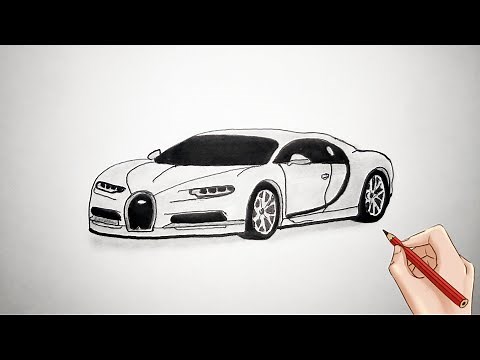 How To Draw a Bugatti | Bugatti Chiron Drawing step by step
