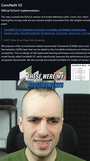Pysource on Instagram: "ConvNeXt-v2 from Meta hit all my requirements: Apache license, PyTorch, fast, & light. Hugging Face Transformers made implementation easy! #MetaAI #ConvNeXtV2 #HuggingFace #AIModels #DeepLearning #Python #MachineLearning"