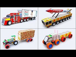 👉 DIY Toy Trucks From Waste Materials | 4 Creative Truck Models Using Empty Boxes