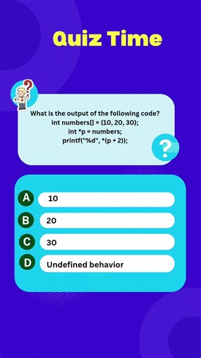 C Programming #cprogramming #computerscience #ctutorials #c #cforbeginners #mcqs #quiz #pointersinc