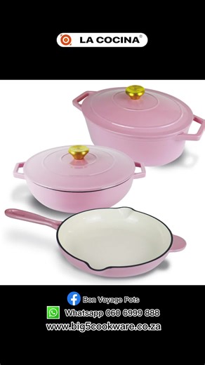La Cocina https://www.big5cookware.co.za WhatsApp 060 6999 888 for service #Big5Cookware #BonVoyagePots #BonVoyagePot #SouthAfrica #StainlessSteel #Cookware #Potset #ShopNow#Castiron