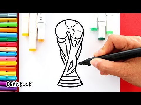 How to Draw The WORLD CUP TROPHY easy! (step by step)