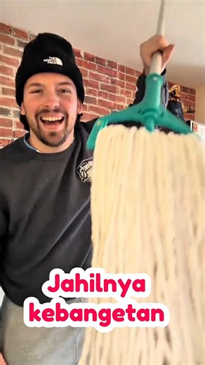 Mie unik dari kain pel lantai #shortvideo #funny