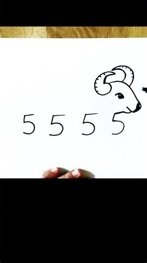 5️⃣ se Cow Drawing 🐄 | Easy Trick 😍 #shorts