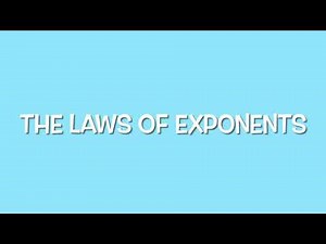 The Laws of Exponents Song