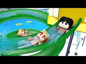 잉여맨 가족상황극 | '👙비키니입고 2000km 초스피드 워터파크에 가요!? | 마인크래프트 Minecraft