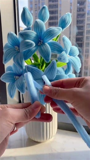 Beautiful Blue Velvet Flower Making | DIY Handmade Flower Craft 🌸💙