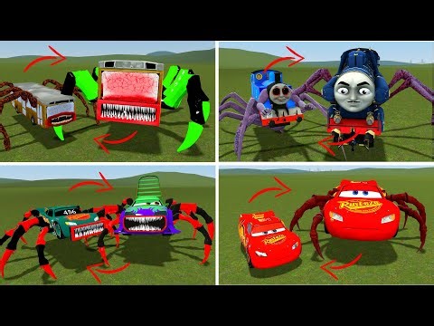 I Turned Vehicles Into MONSTERS… Bus Eater, McQueen Spider & Cursed Shark in GMod!