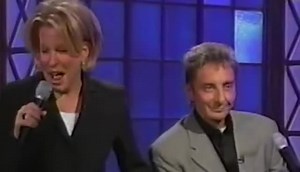 Happy Throwback Thursday! Remember when Bette Midler and Barry Manilow performed FRIENDS” LIVE at the Roseanne Show in 1998? What a happy and wonderful collaboration! 😊🙌🕺#throwbackthursday #friends #manilow #midler | Barry Manilow